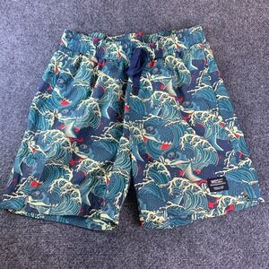 WeSC Swim Shorts Mens S Multicolor Good Austin Koi AOP Fish Print Woven
